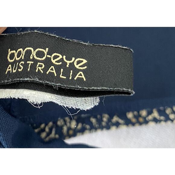 Bond-Eye Australia Nautical Foil Lightly Padded Bikini Navy Top D/DD US8 Swim - Picture 6 of 7